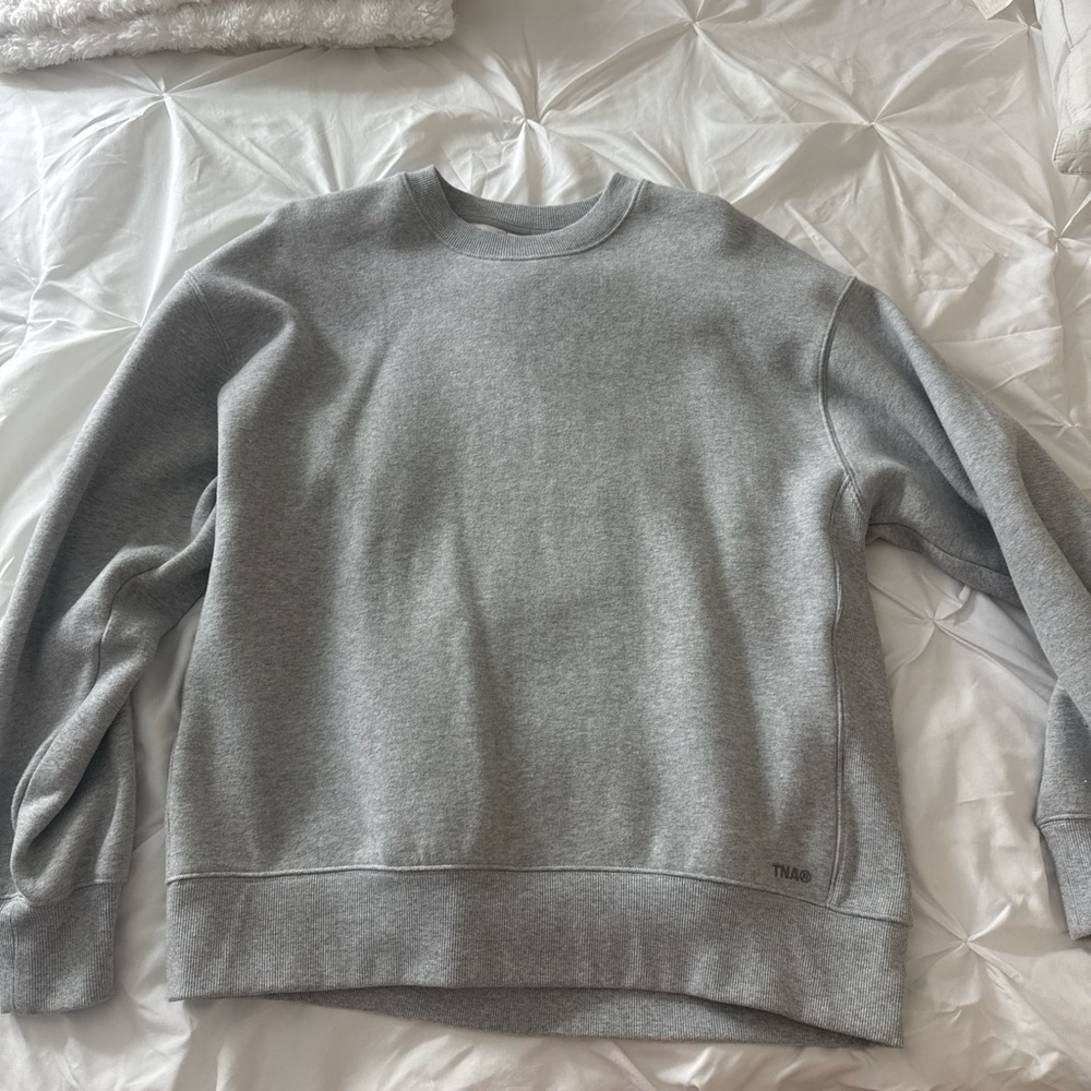 TNA Light Gray Crewneck Sweater for Women